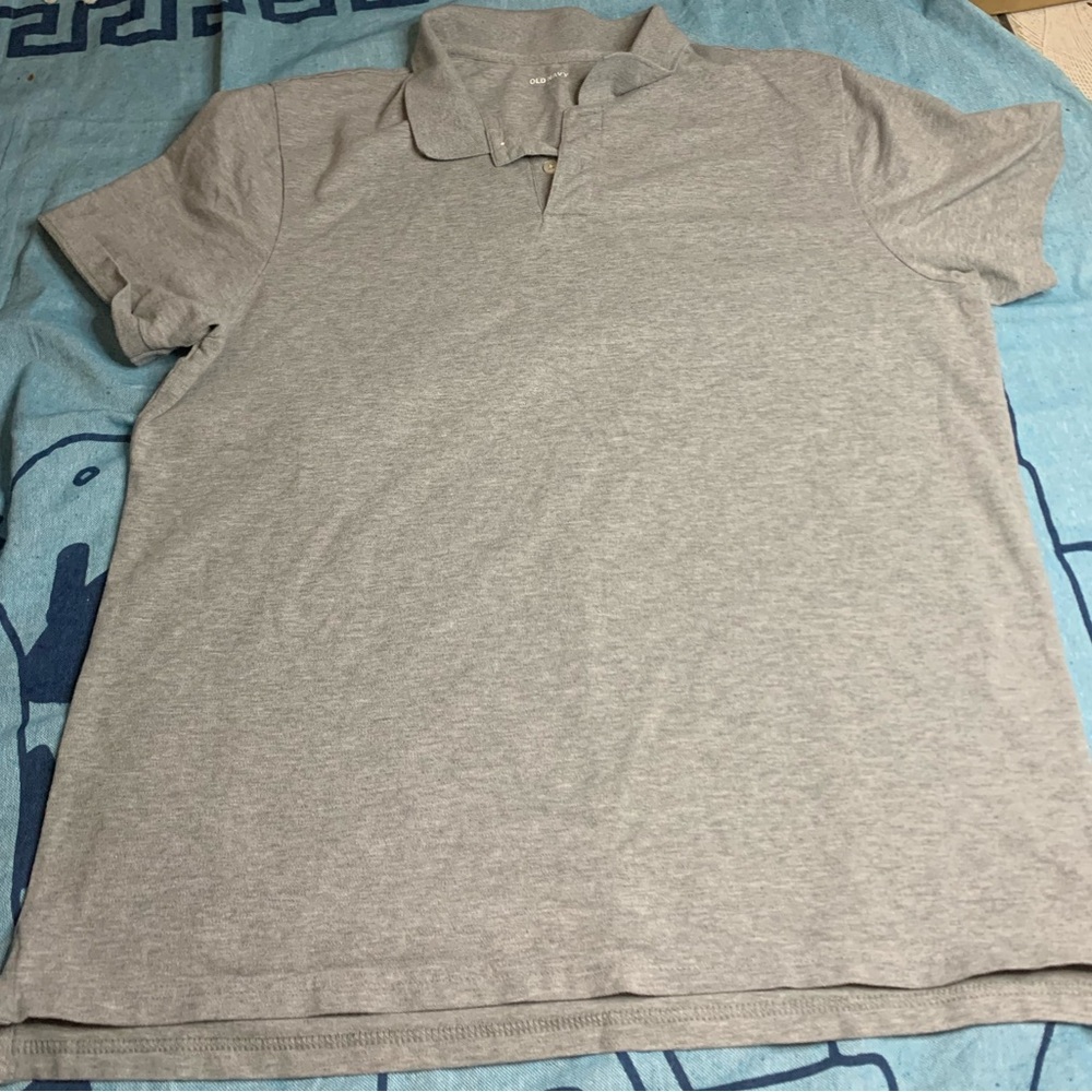 Old Navy Dark Gray Heather Polo, Men's Size XXL